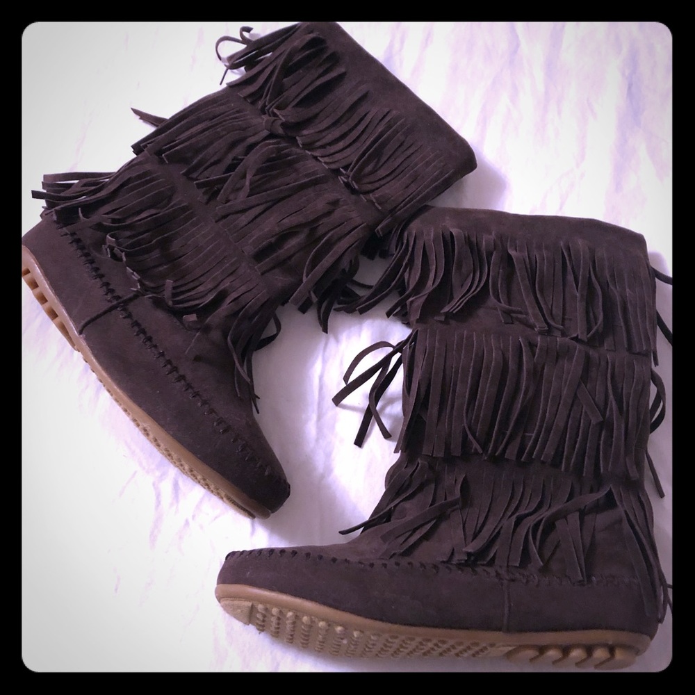 Fringed boots